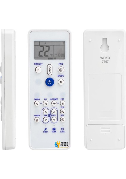 Carrier Uyumlu KTKL004 Universal Klima Kumandası