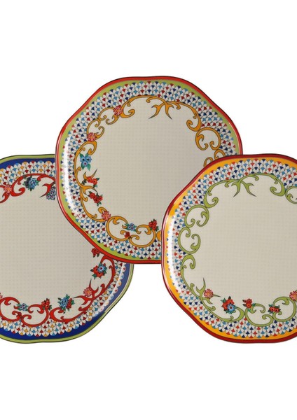 Lucky Art Fiora Bone 19CM 6 Lı Tabak Seti fiyatları