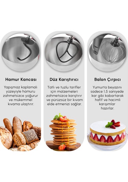 Mastermaid Chef Ultra D2000W Dijital Ekranlı Hamur Yoğurma Makinesi Starlight 7l indirimleri