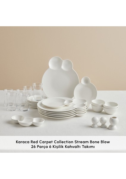 Red Carpet Collection Stream Bone Blow 26 Parça 6 Kişilik Kahvaltı Takımı modelleri