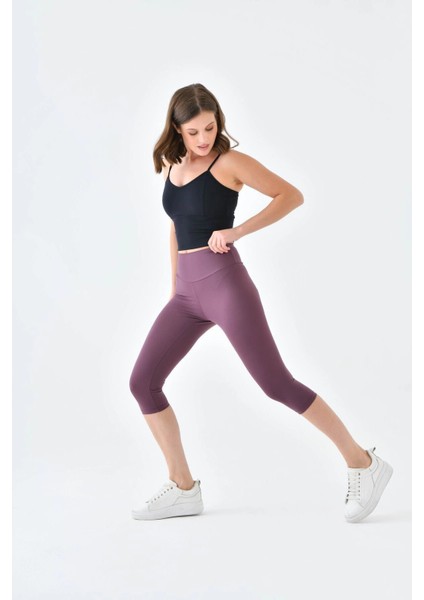 Yüksek Bel Toparlayıcı Diz Altı Kapri Tayt Capri