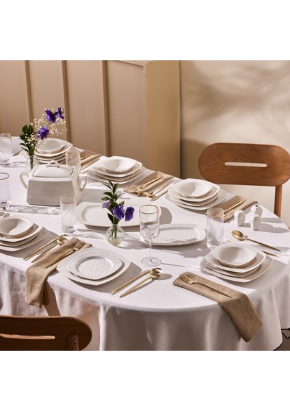 Deren 57 Parça 12 Kişilik Porselen Yemek Takımı