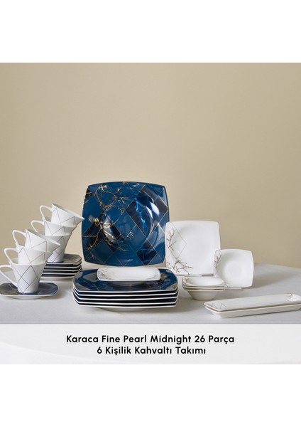 Fine Pearl Midnight 26 Parça 6 Kişilik Kahvaltı Takımı modelleri
