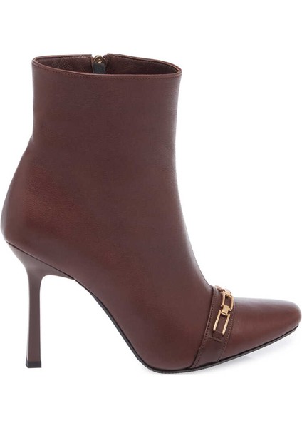 Kahve Hakiki Deri Kadın Klasik Bot - K23K1BT66934-A24