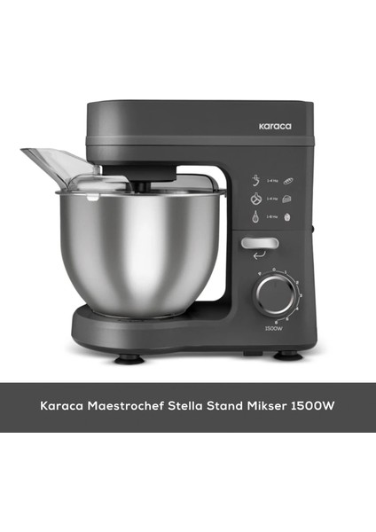 Maestrochef Stella Stand Mikser Space Gray 1500W modelleri