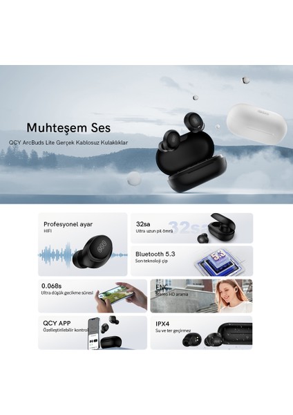 Arcbuds Lite Beyaz Enc Gürültü Engelleme Bluetooth 5.3 Kablosuz Kulaklık modelleri