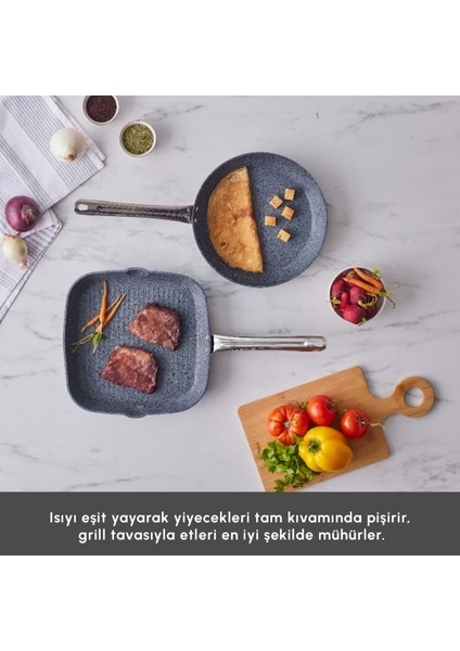Biogranit Monet 2 Parça Tava Grill Set Siyah fırsatları