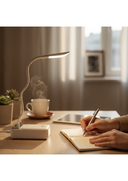 3 Seviye Dokunmatik USB LED Masa Çalışma Kitap Okuma Lambası Pc Gece Lambası Beyaz fırsatları