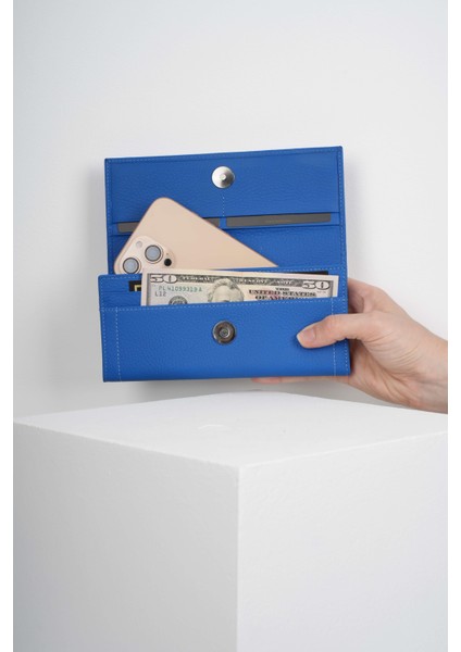 Marco Blue Deri Telefon Cüzdanı