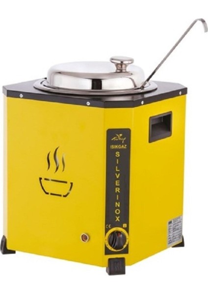 Intch - Silverinox Jumbo Elit Çorba Isıtıcı Kazanı 9 Lt Sarı