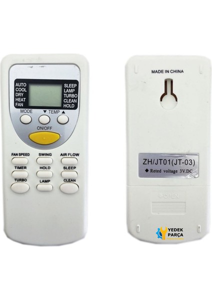 Demirdöküm Uyumlu ZH/JT01-JT-03 Klima Kumandası
