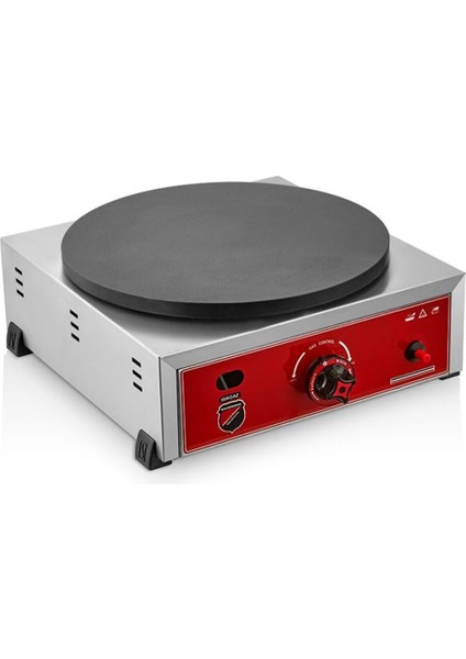 2177-G Pleyt Krep Makinesi, Tekli, 40 Cm, Doğalgazlı, Inox