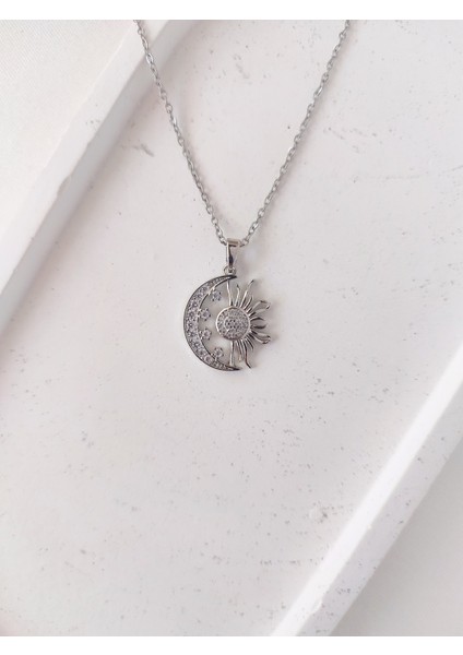Kadın Çelik Ay Güneş Model Kolye fiyatları