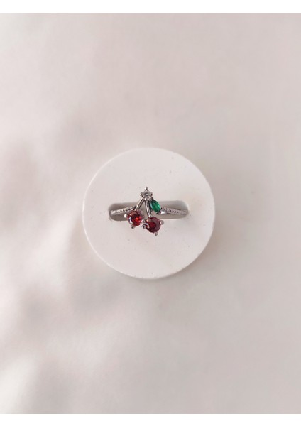 Kadın Zirkon Taşlı Kiraz Yüzük