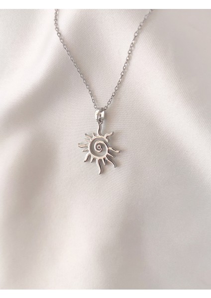 Kadın Çelik Plaka Güneş Model Kolye fiyatları