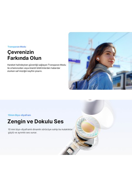 Melobuds N30 Adaptif Anc Bluetooth Kulaklık 4 Mikrofon Çift Cihaz desteği ıpx4 indirimleri