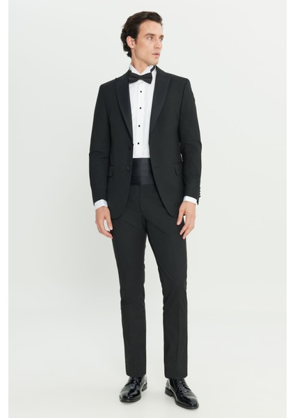 Slim Fit Dar Kesim Çıkma Kırlangıç Yaka Kapak Cepli Damatlık Smokin Takım modelleri