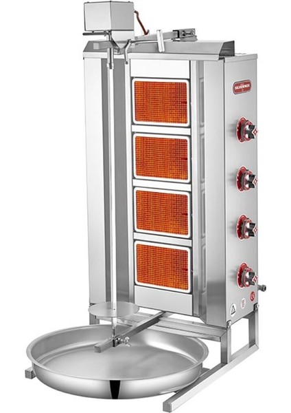 2166-U4L Üstten Motorlu Döner Ocağı, 4 Radyanlı, Lpg'li