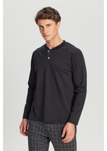 %100 Pamuk Standart Fit Hakim Yaka Desenli Cepli Pijama Takımı fiyatları