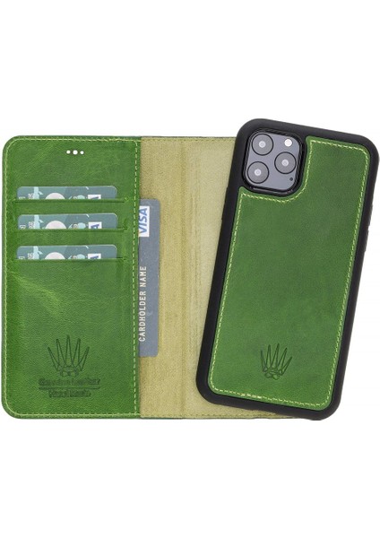 MAGIC WALLET IPHONE 11 PRO YEŞİL CUZDAN + KILIF