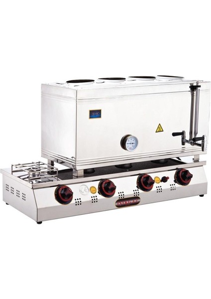 2067-D 85 Model Kaynaklı Çay Ocağı, 4 Demlikli, 58 L, Doğalgazlı