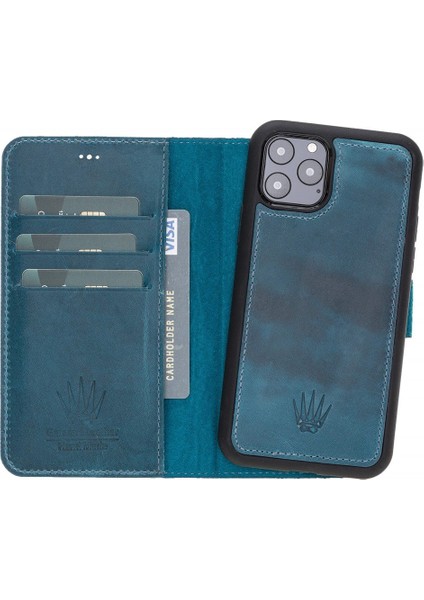 MAGIC WALLET IPHONE 11 PRO TURKUAZ CUZDAN + KILIF