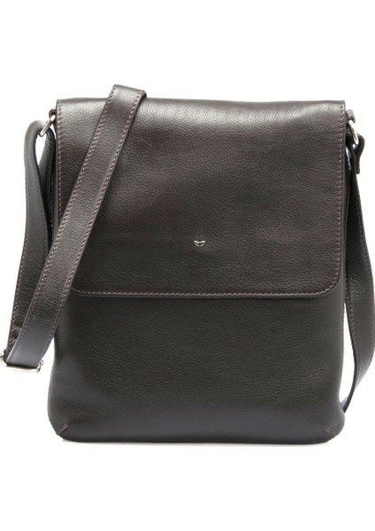 Kahve Hakiki Deri Unisex Çapraz Askılı Çanta - S1AC00002942-A87