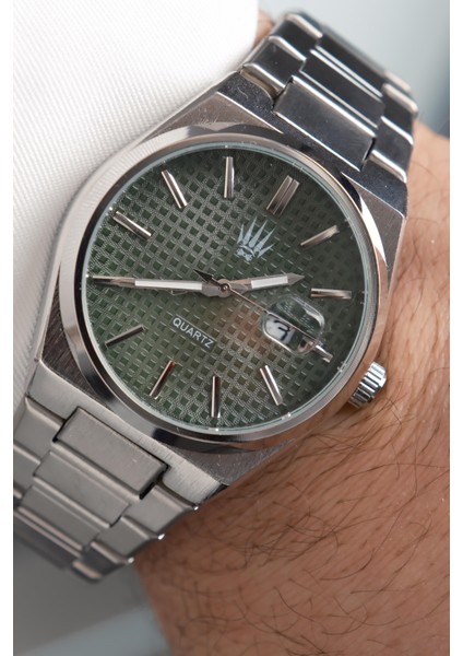 Vortex Silver Green Çelik Kol Saati fırsatları