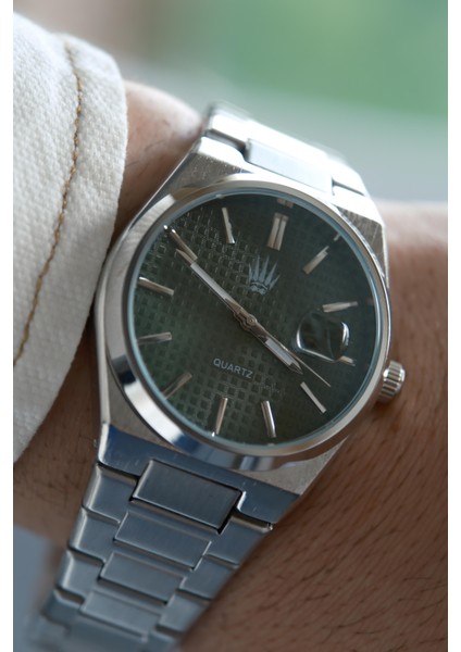 Vortex Silver Green Çelik Kol Saati indirimleri