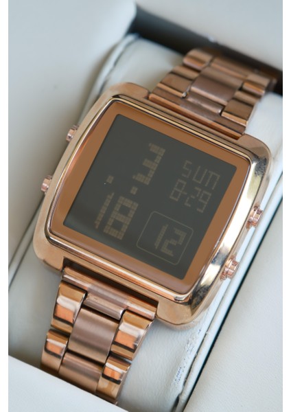 DIGITAL LED ROSE GOLD KOL SAATİ
