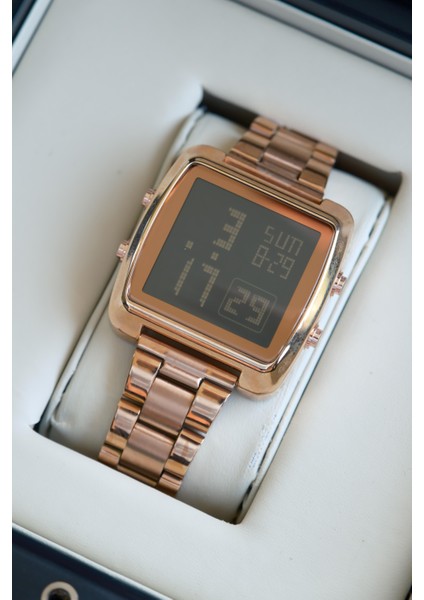 DIGITAL LED ROSE GOLD KOL SAATİ