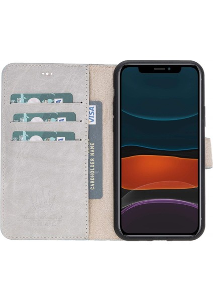 MAGIC WALLET IPHONE 11 PRO BEYAZ CUZDAN + KILIF
