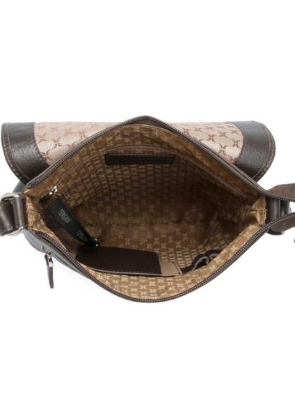 Kahve Hakiki Deri Unisex Çapraz Askılı Çanta - S1AC00002942-A87