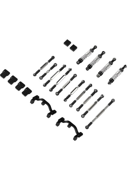 Rc Araba Yükseltme Yedek Kiti Alüminyum Alaşımlı Amortisör Rc Araba Çekme Çubuğu Kiti Wpl C24 C14 C14K C24K Rc Araba Siyah (Yurt Dışından) modelleri