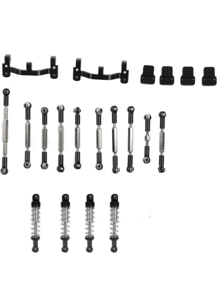 Rc Araba Yükseltme Yedek Kiti Alüminyum Alaşımlı Amortisör Rc Araba Çekme Çubuğu Kiti Wpl C24 C14 C14K C24K Rc Araba Siyah (Yurt Dışından) fırsatları