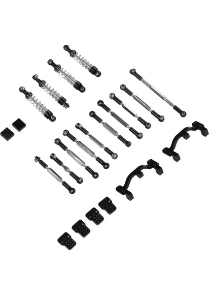 Rc Araba Yükseltme Yedek Kiti Alüminyum Alaşımlı Amortisör Rc Araba Çekme Çubuğu Kiti Wpl C24 C14 C14K C24K Rc Araba Siyah (Yurt Dışından) indirimleri