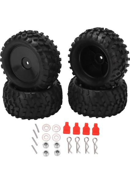 4 Adet 82MM Ön Arka Lastik Lastik ve Jant Seti Wltoys 144001 1/14 Rc Off Road Araba Için (Yurt Dışından)