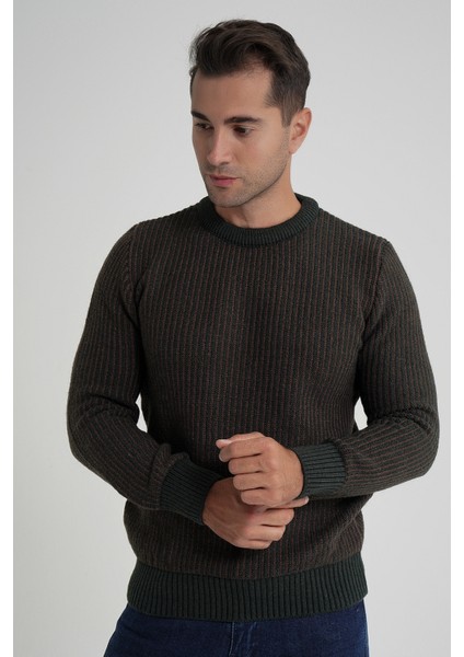 Erkek Vızon Çizgili Bisiklet Selanik Yün Kazak TRIST-5351 fiyatları