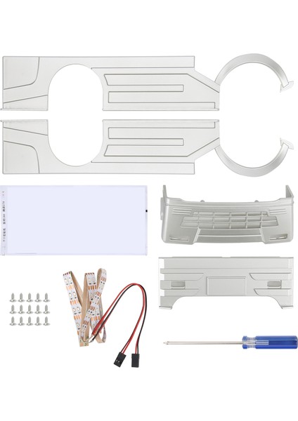 Rc Geniş Gövde Kiti Büyük Çevreleyen Kapak LED Işık Modifikasyon Kitleri Için Wpl D12 Rc Kamyon Silverred (Yurt Dışından)