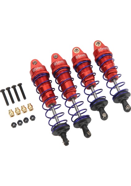 Rc Amortisör Ön Arka Alüminyum Alaşım Yükseltme Parçaları Rc Bahar Damperi Için Hsp Traxxas 1/10 Rc Araba Için Kırmızı (Yurt Dışından)