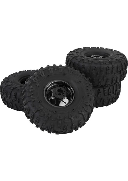 4 Adet Rc Paletli Lastik Seti 1.9 Inç Ka Evrensel Rc Lastik Metal Derin Oluk Altıgen Tekerlek Göbeği Jantlar Redcat Eksenel SCX10 Siyah (Yurt Dışından) modelleri