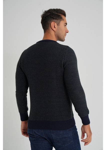 Erkek Vızon Çizgili Bisiklet Selanik Yün Kazak TRIST-5351 fırsatları