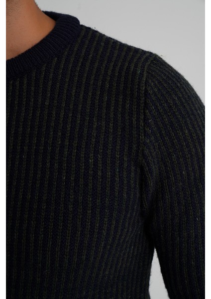 Erkek Vızon Çizgili Bisiklet Selanik Yün Kazak TRIST-5351 indirimleri