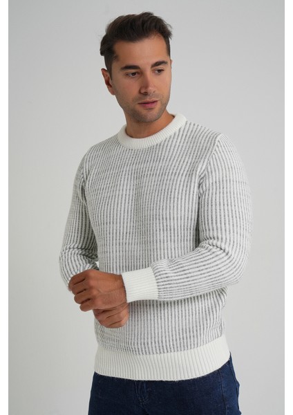 Erkek Vızon Çizgili Bisiklet Selanik Yün Kazak TRIST-5351 fiyatları