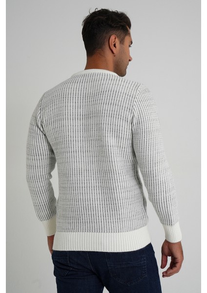 Erkek Vızon Çizgili Bisiklet Selanik Yün Kazak TRIST-5351 fırsatları