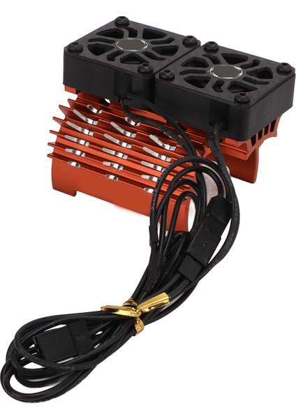 40‑42MM Fırçasız Motor Soğutma Fanı Çift Motorlu Isı Emici Radyatör 1/8 Uzaktan Kumandalı Araba Turuncu (Yurt Dışından) modelleri