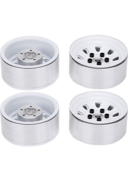 4 Adet 1.9" Alüminyum Alaşım Jant Jantlar Hub 1/10 Rc Paletli Eksenel SCX10 Trx4(Beyaz ) (Yurt Dışından)