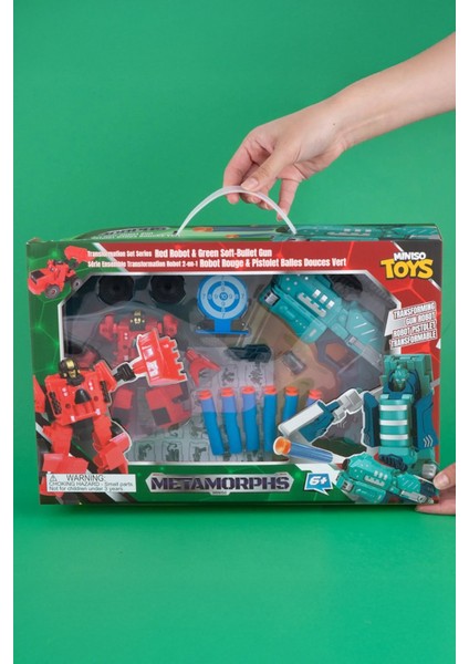 Transformation Seti (Kırmızı Robot ve Yeşil Tabanca)