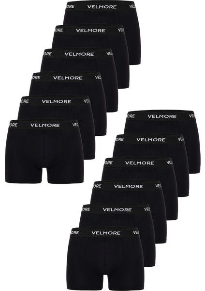 Erkek Boxer 12’li Kutu – Nefes Alan Pamuk Kumaş – Sıkmayan Esnek Bel Lastikli (S–5xl)