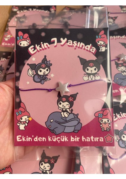 Kuromi Özel Doğum Günü Hediyelik Bileklik 10 Adet– Çocuk Parti Misafir Hediyesi